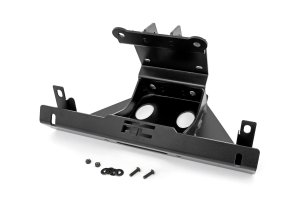 Can-Am Maverick X3 X rc Winch Mount - Front - Rough Country - Black - '18-'21 Can-Am Maverick X3 X rc Winch Mount - Front - Rough Country - Black - '18-'21